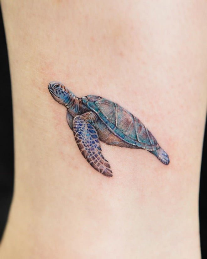 awesome sea turtle tattoo