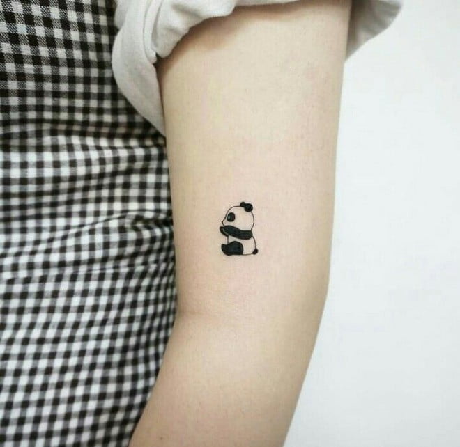 minimal panda tattoo ideas