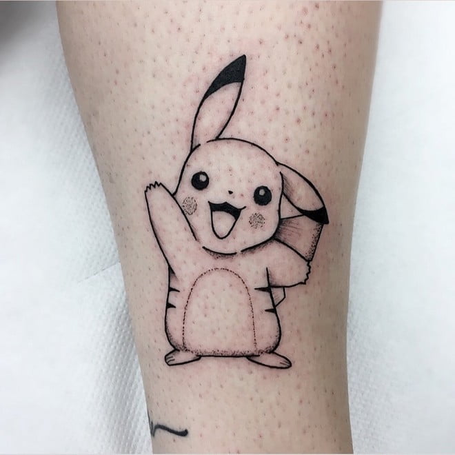 simple pikachu tattoo