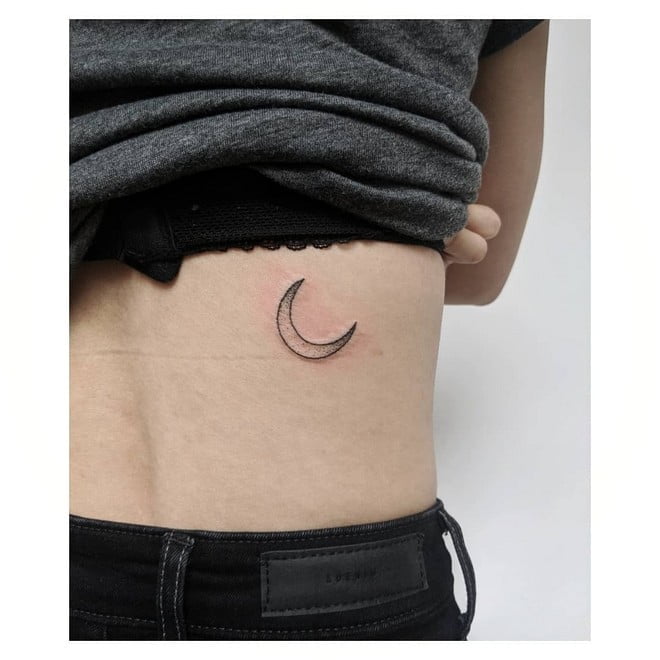 crescent moon tattoo design